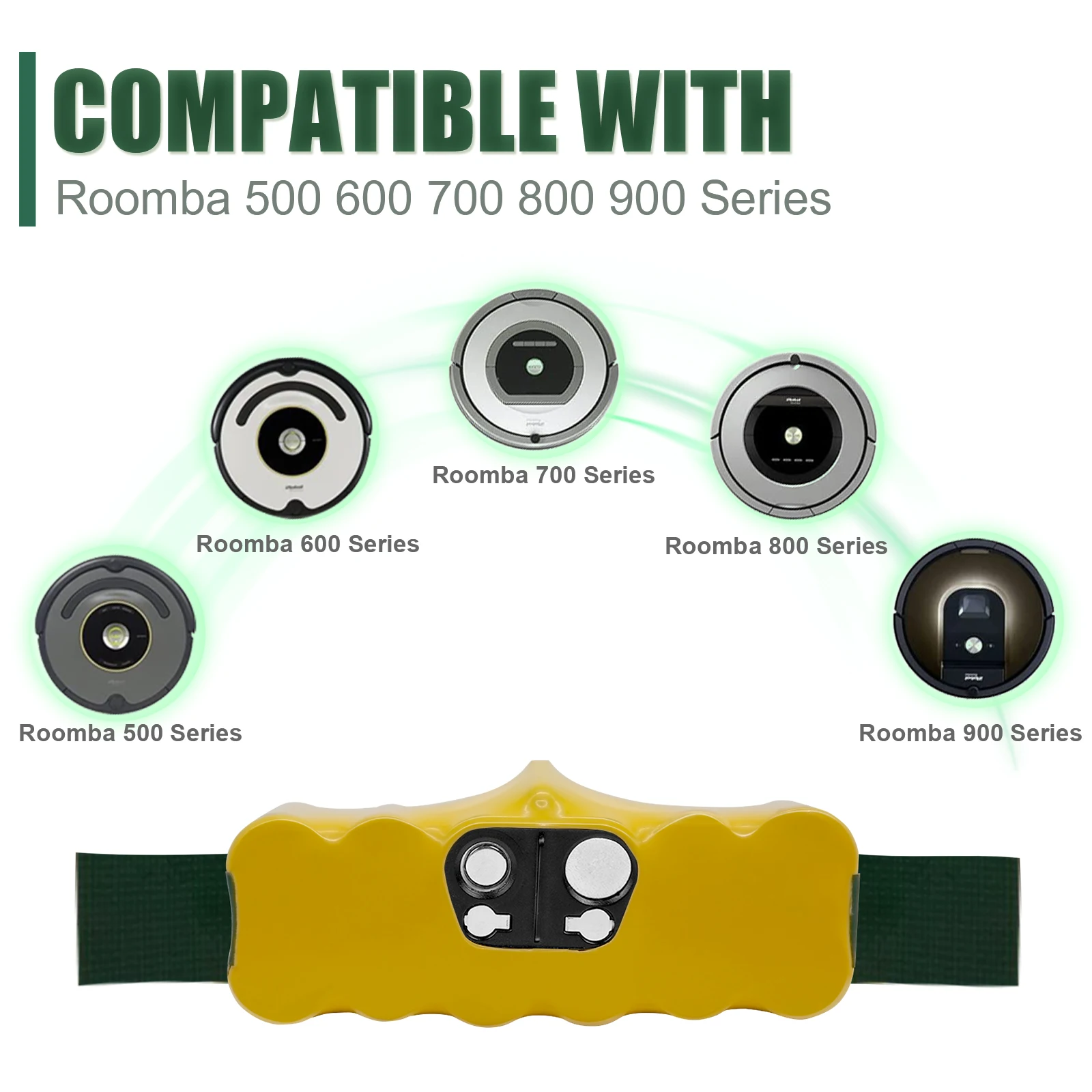 Batteria ricaricabile 14.4V 5.0Ah batteria 5000mAh per iRobot Roomba 500 600 700 800 900 595 620 650 780 890 batterie