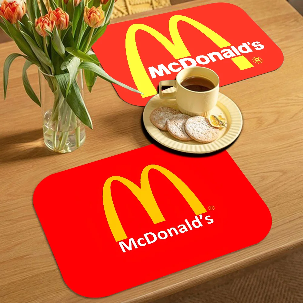 M-McDonald'S-S Kitchen Tableware Dish Drying Mats Desk Drain Pad Heat Resistant Counter Top Mat Non-slip Draining Placemat