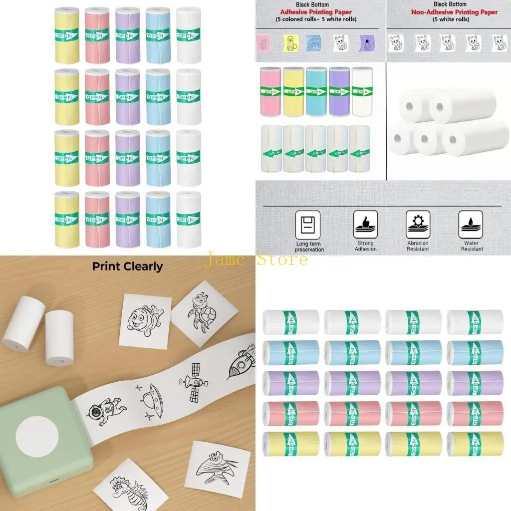 

LX0B 20Rolls SelfAdesive Thermals Label бумага для принтеров детей безопасно Bpafree