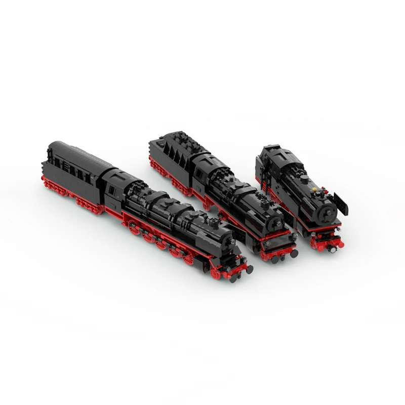 MOC-115491 Hightech Duitse Lichte Stoomtrein Bouwstenen Modelspoortreinen Educatie Puzzel Bakstenen Speelgoed Kindergeschenken