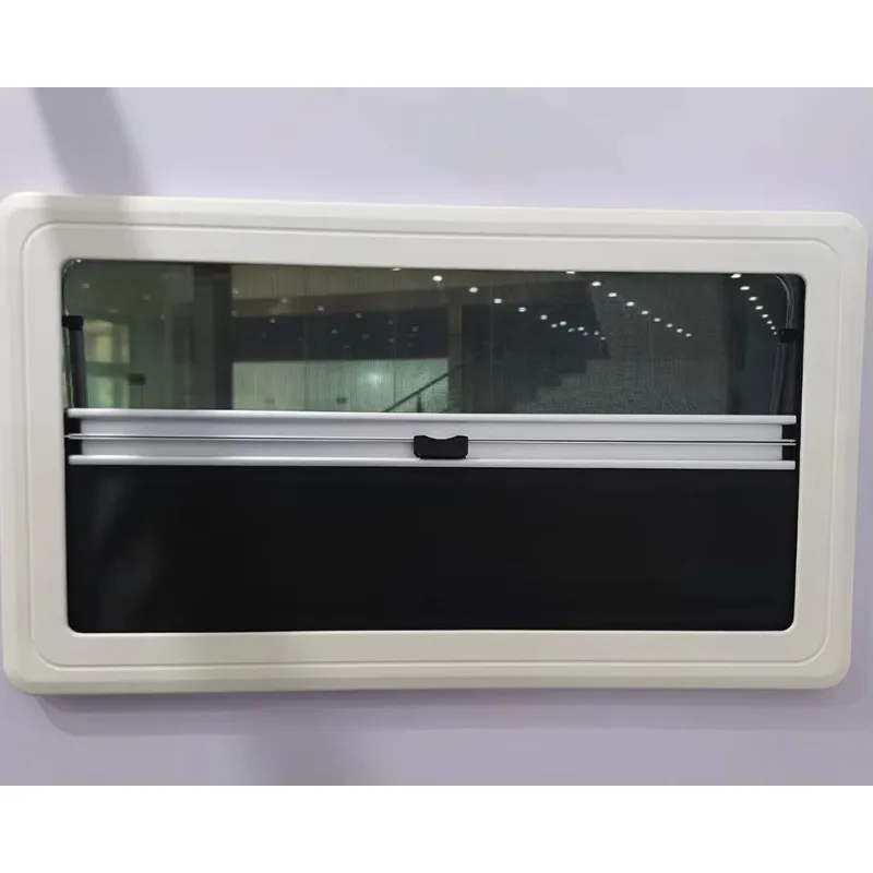 STLF الأبيض ABS الإطار الداخلي RV نافذة متنقل الزاوية اليمنى 500x450 مللي متر سبائك الألومنيوم نافذة القافلة #4