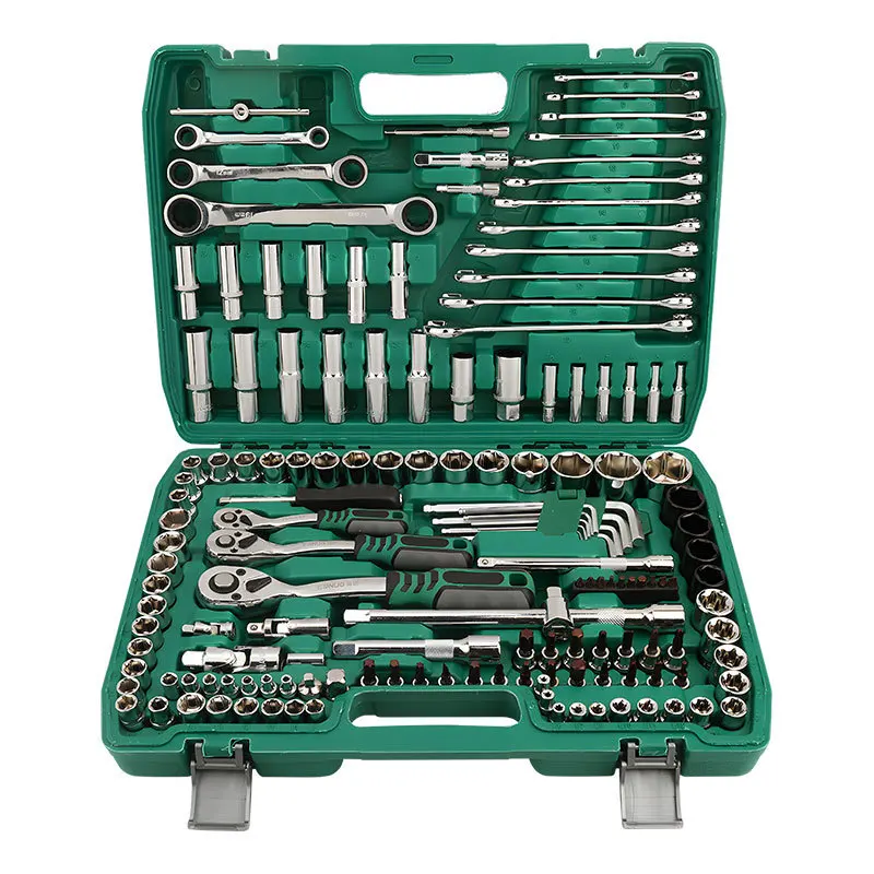 

Advanced Car Repair Kit , Green Toolbox, Professional Ratchet Set Professional Tool Set, Car Maintenance Essentials