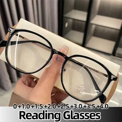 Fashion Reading Glasses Trendy Women Plus Diopter Eyewear Unisex Anti-blue Light Computer Eyeglasses Ladies Far Sight +1.0 +1.5