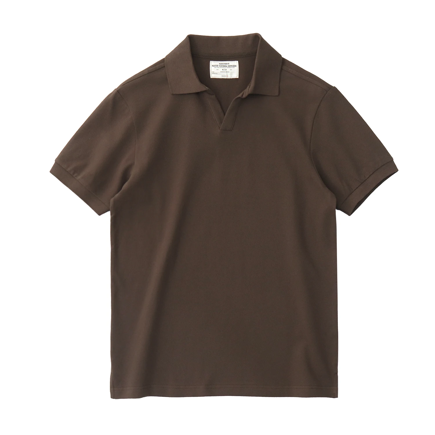 Summer American vintage lapel short sleeve T-shirt bead cotton business casual men May Khaki V-neck polo shirt men