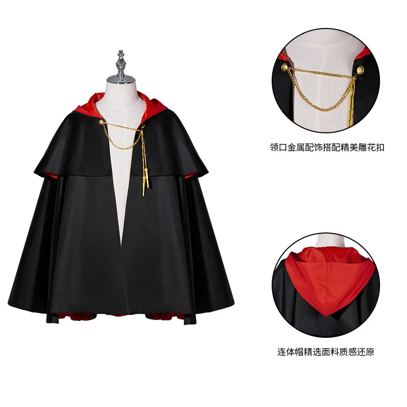 Uniforme scolaire familial Cosplay Anime Spy X, Costumes Everak Anya Forger Damian Desmond, Cape noire et rouge, érudit impérial Eden Academy