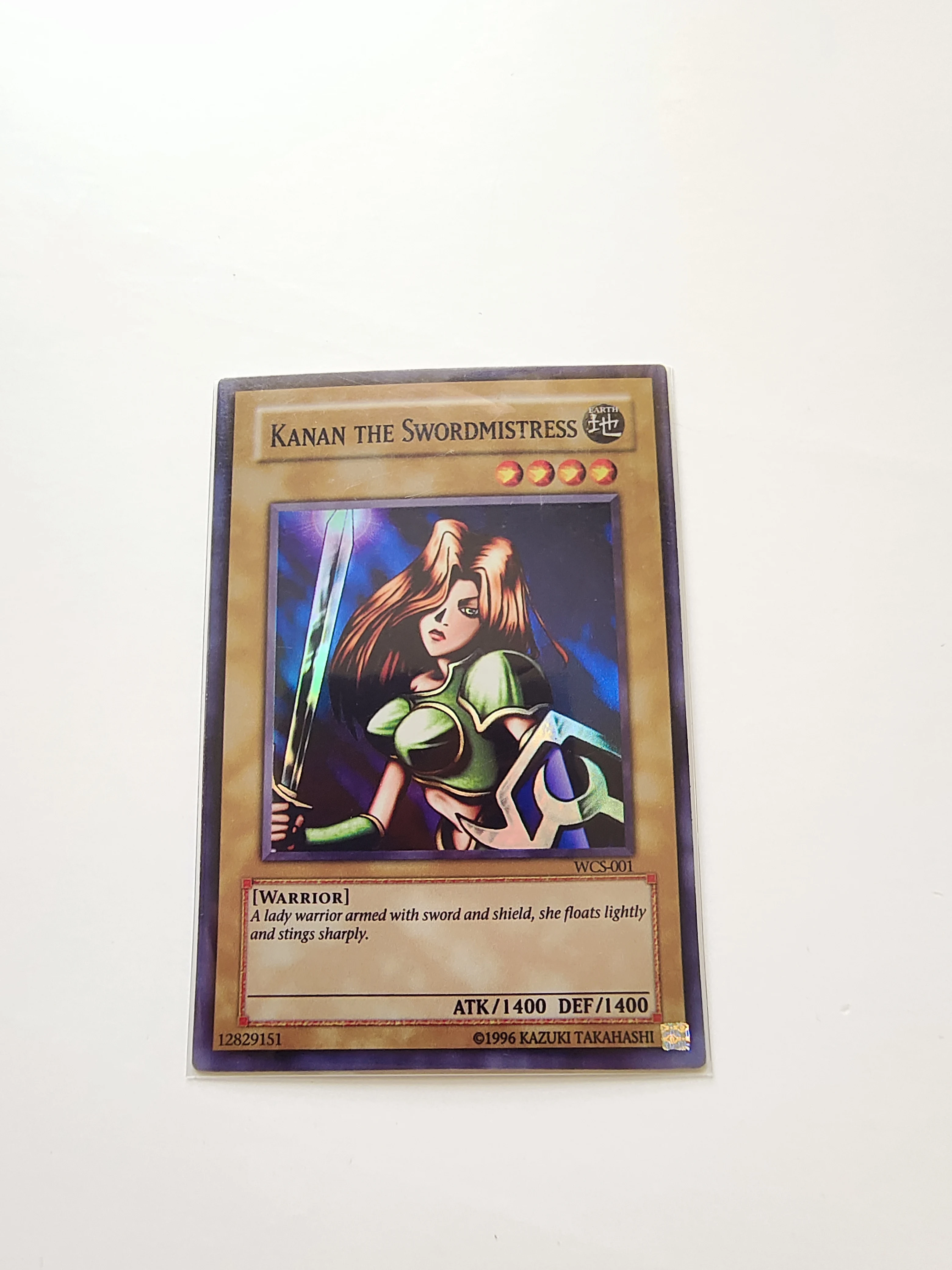 

Yu Gi Oh Super Rare/SR TCG Kanan the Swordmistress(WCS-001) Board Game English Gift Collection Toy Card (Not Original)