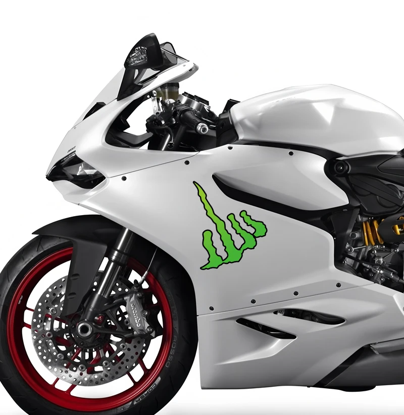 Pegatina de patrocinador de garra de demonio, pegatina decorativa personalizada para casco de motocicleta con garra fantasma modificada para evento