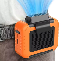 6000mAh Portable Waist Clip Fan with 24H Working Time,Rechargeable Battery Operated Personal Hands-free Fan for Work Hiking