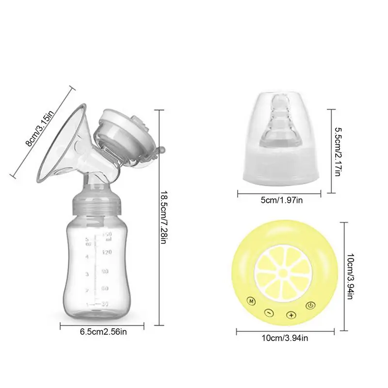 Electric Milk Pump Breast Pump Extraction Pumps With 2 Milk Bottles Multiple Modes Portable Breast Pumps For Home Travel