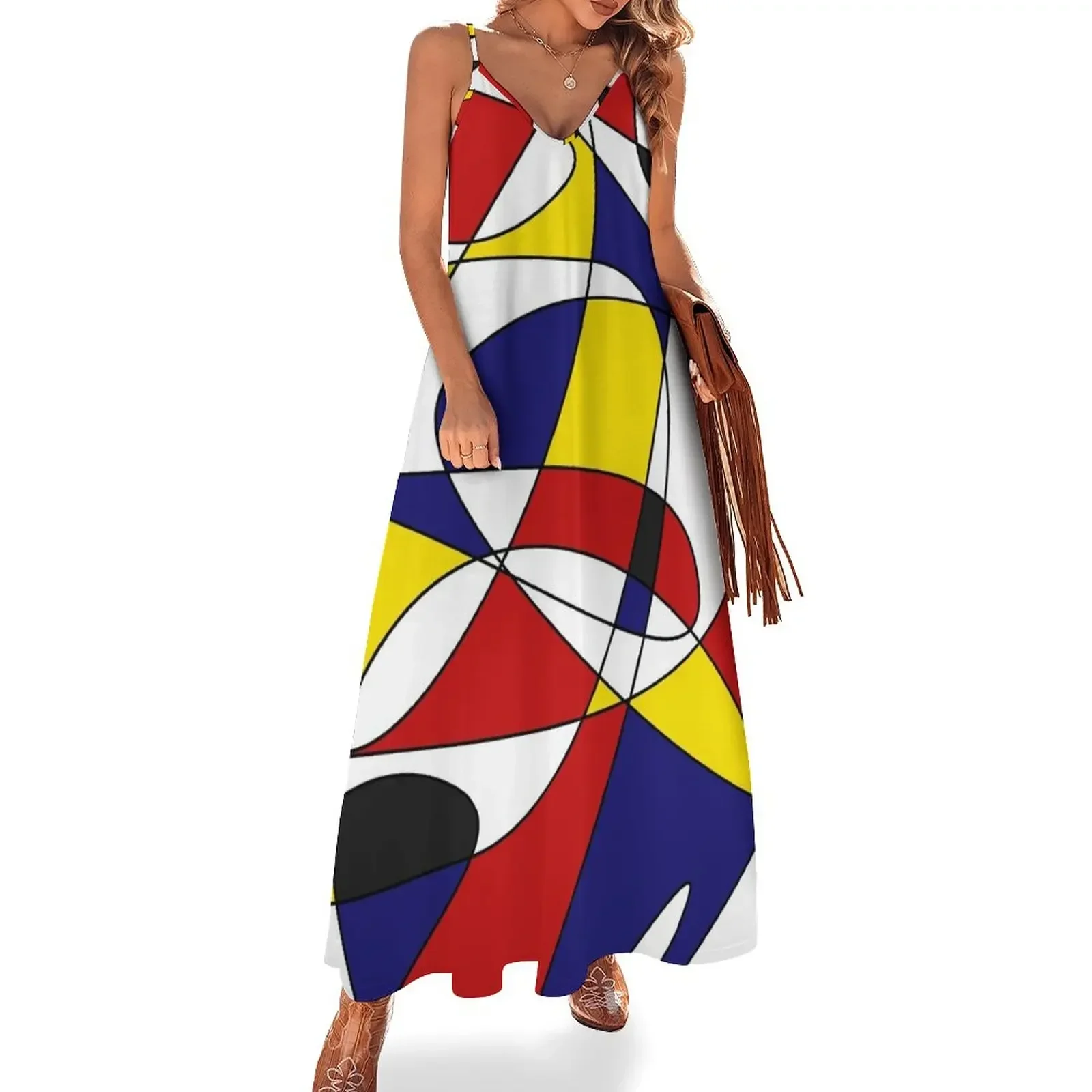 

MONDRIAN AND GAUSS Sleeveless Dress dresses for womens 2024 summer outfits for women 2024 Long dress woman Dress