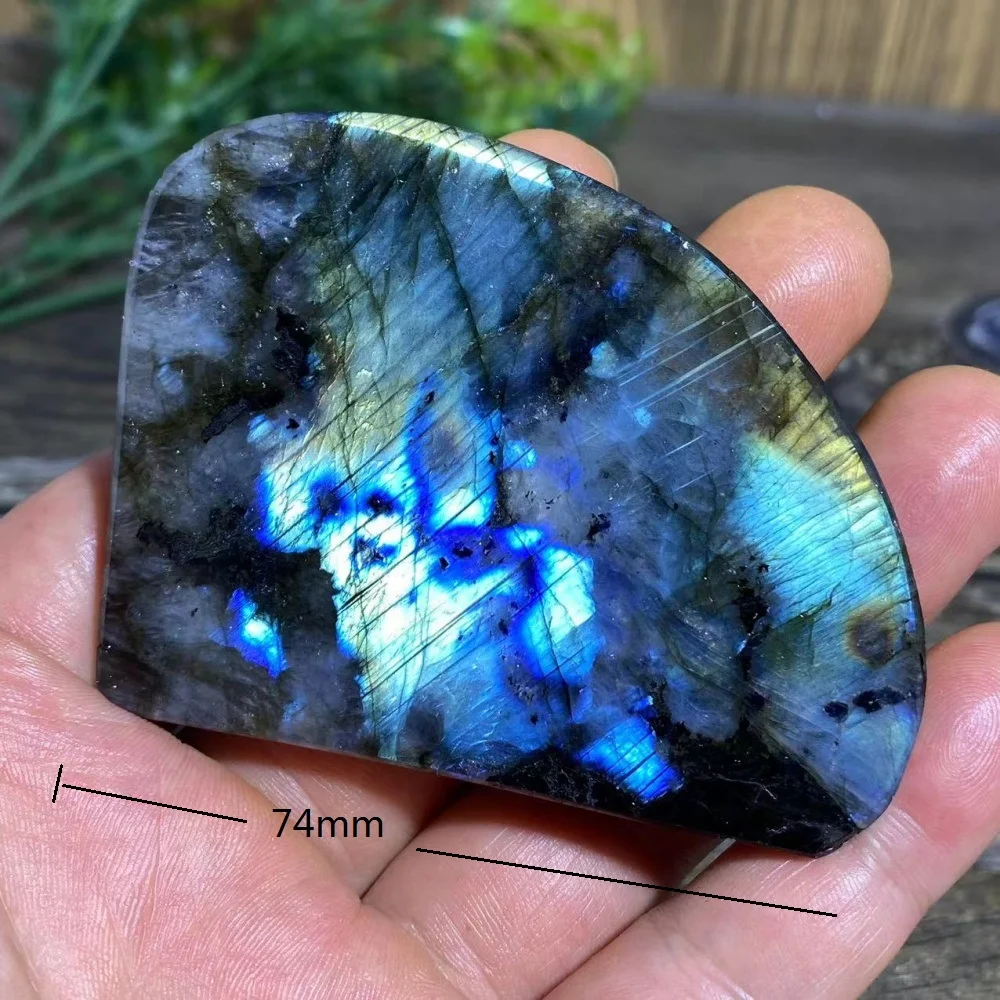 Natural Labradorite Slab Stone Crystal Flash Glisten Quartz Gemstones Minerals Reiki Ornaments Home Decoration Room Spiritual
