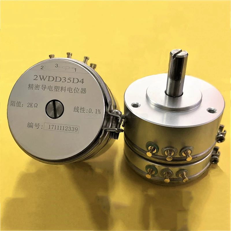 

1Pcs Duplex 2WDD35D4 Linear 0.1% Precision Conductive Plastic Potentiometer 2WDS Angular Displacement Sensor 2WDJ 1K 2K 5K 10K