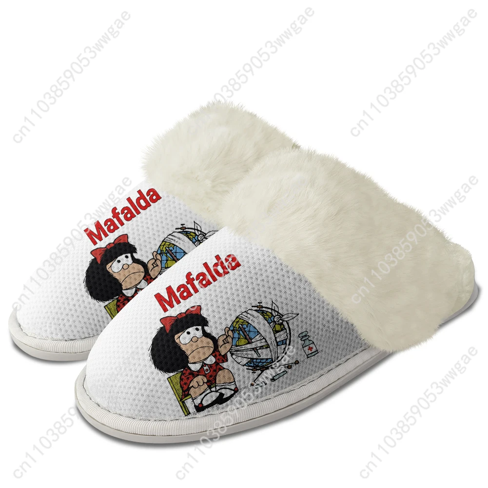 Mafalda Pluszowe Kapcie Ciepłe Buty Męskie Damskie Domowe Pluszowe Kapcie Bawełniane Do Sypialni Śliczne Kreskówkowe Na Zamówienie Termiczne Lekkie Kapcie