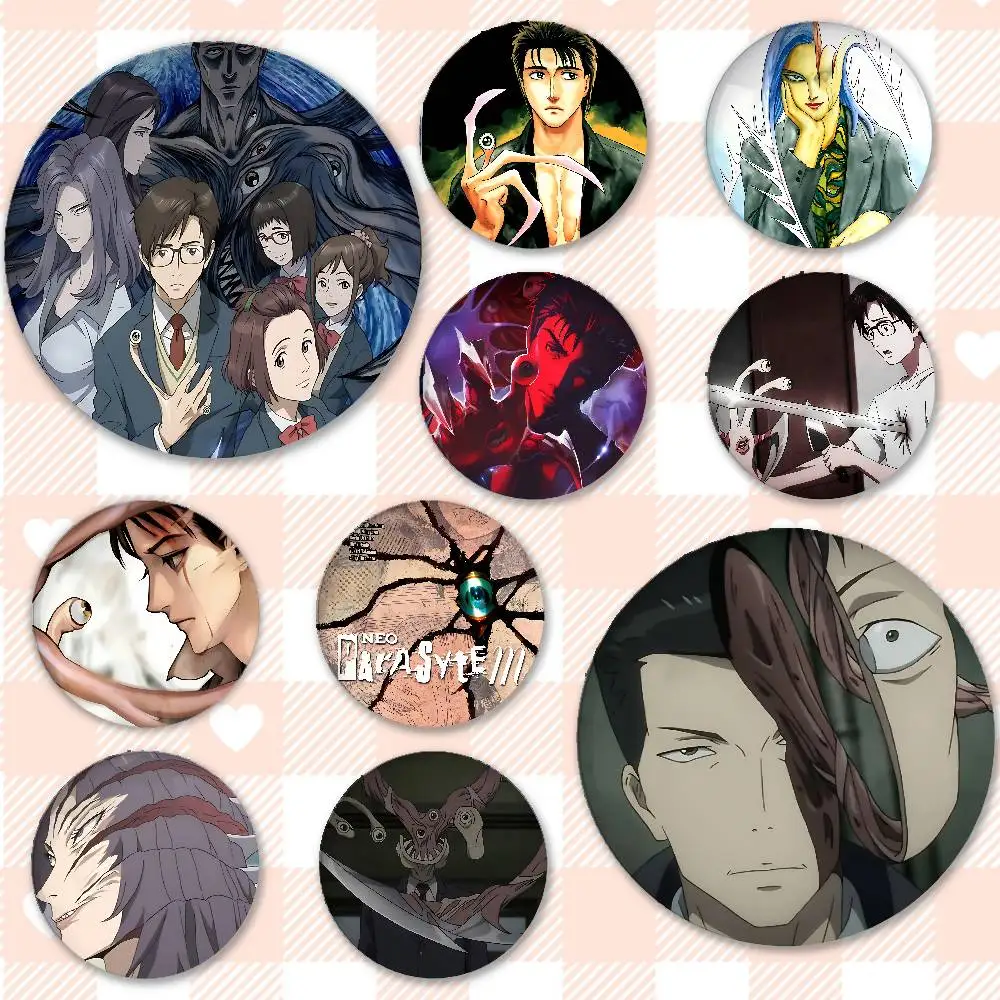 أنيمي Parasyte شارات صفيح لينة زر دبوس بروش شارة معدنية مخصصة مجوهرات اكسسوارات قبعة حقيبة التلبيب