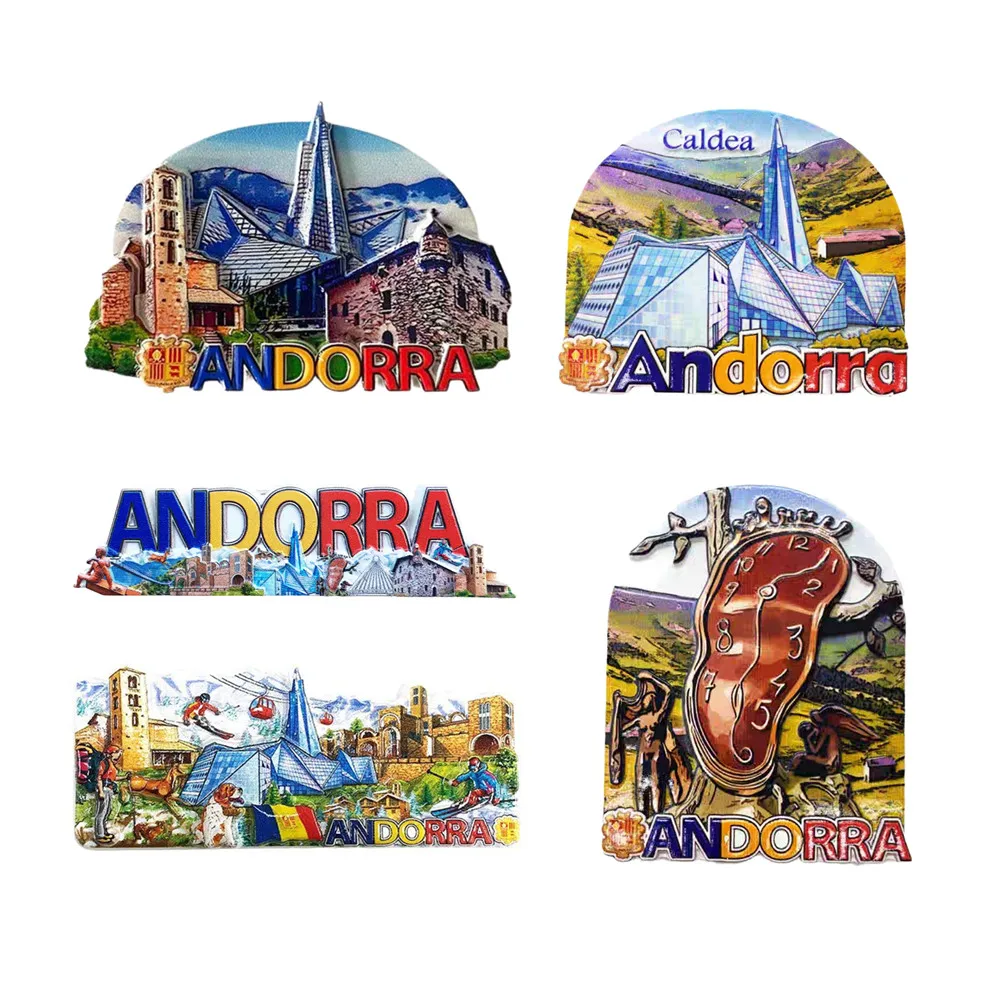 Europe Andorra Caldea Santa Coloma 3D Fridge Magnets Tourism Souvenir Refrigerator Magnets Collection Handicraft Decoration