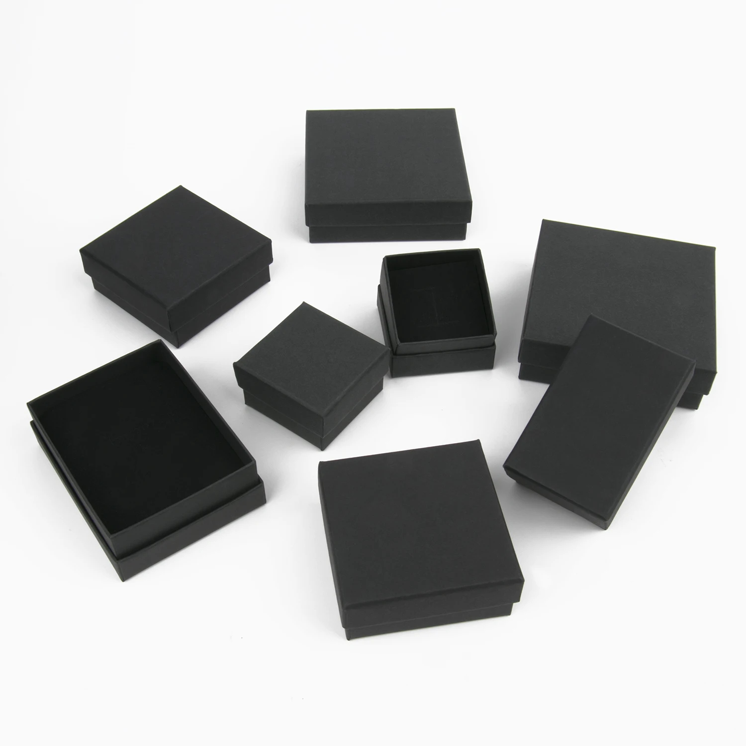 Black Cardboard Jewelry Boxes Set Gifts Present Storage Display Boxes For Necklaces Bracelets Earrings Rings Necklace