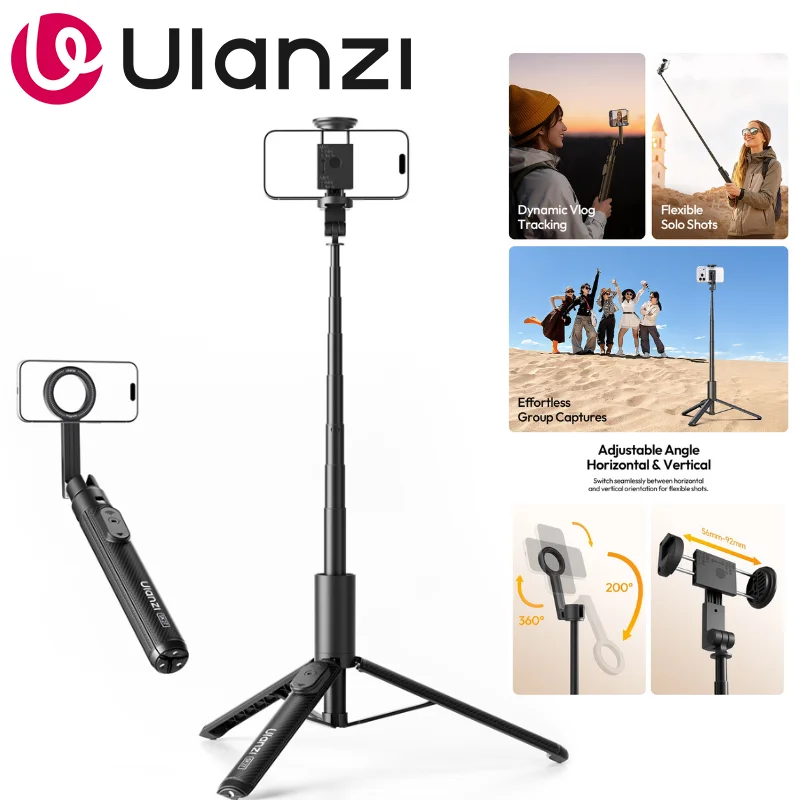 

Портативный штатив-селфи-палка Ulanzi SK27 2-в-1 для iPhone 17, 16 Pro, Samsung, Xiaomi: устойчивая съемка, прямые трансляции, сольные кадры, видеоблоги
