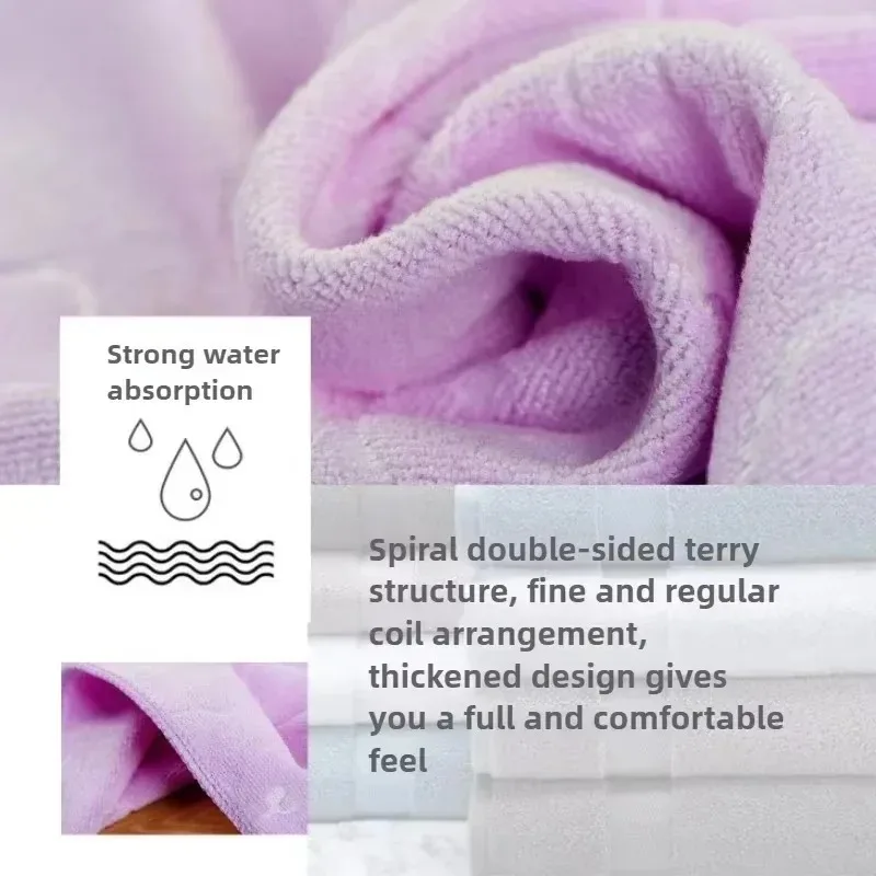 Embossed Towels Set  Quick Drying Towels Bath Towels Absorbent Soft and Comfortable Bathrobes Ultra-fine Fiber Towels Bathroom