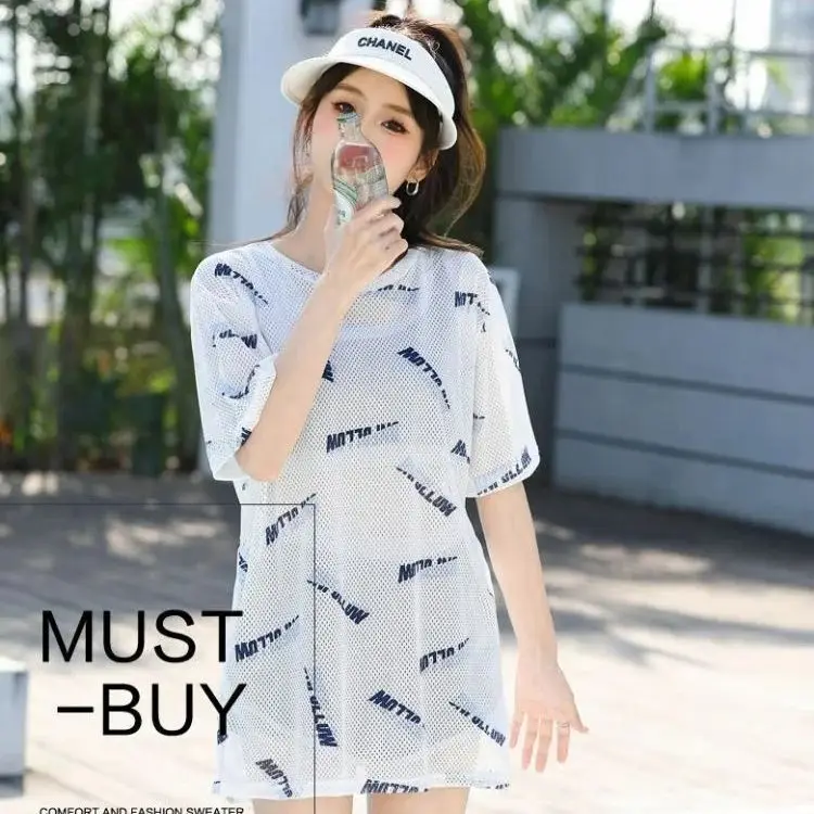 Split Hot Springs Swimsuit Female Conservative Slim Belly Flat Angle Swimming Pool Special Three Piece Swimwear