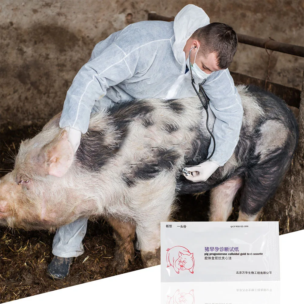 

6 set Sow Test Kit Pig Pregnancy Test Card High Home Use Sow Breeding Supplies Animal Early Pregnancy Lancing Kit