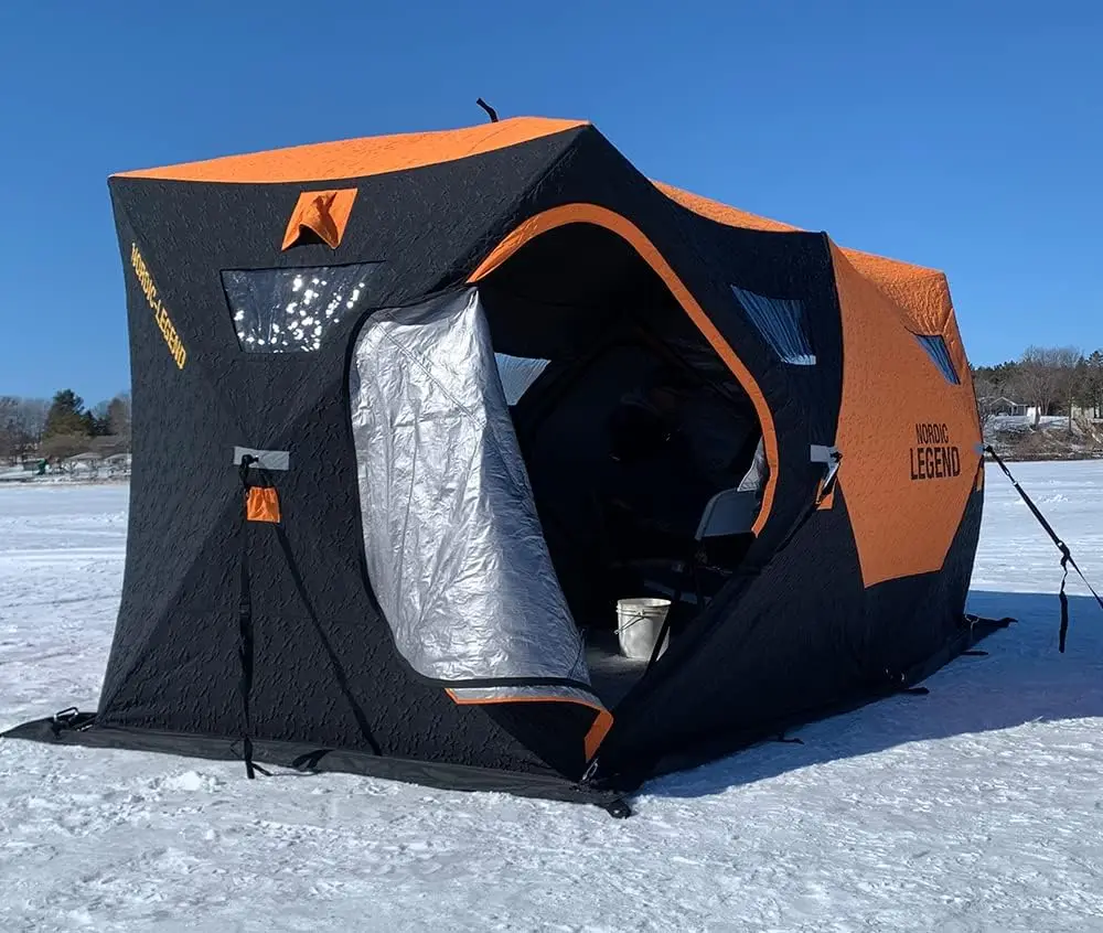 Portable 4-8 Person Insulated Ice Fishing Shelter