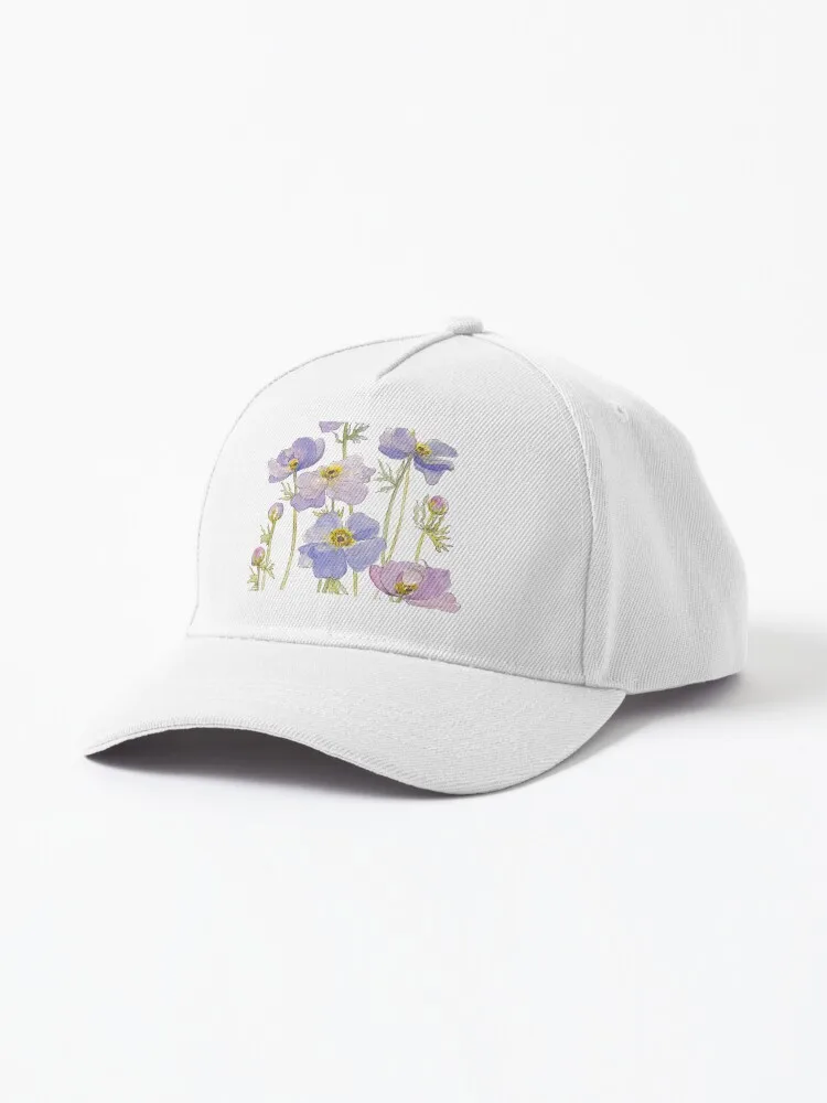 Lilac Anemone Flowers Cap For Women Men Hip Hop Cap Street Baseball Hat New Fashion Hat