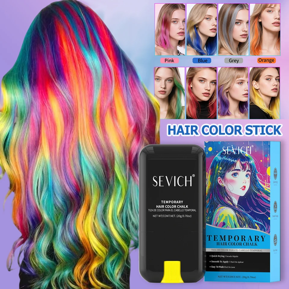 

Temporary Hair Color Dye Chalk Disposable Hair Dye Stick Long-Lasting Color Style for Colour Party Professional Hair Dye Powder