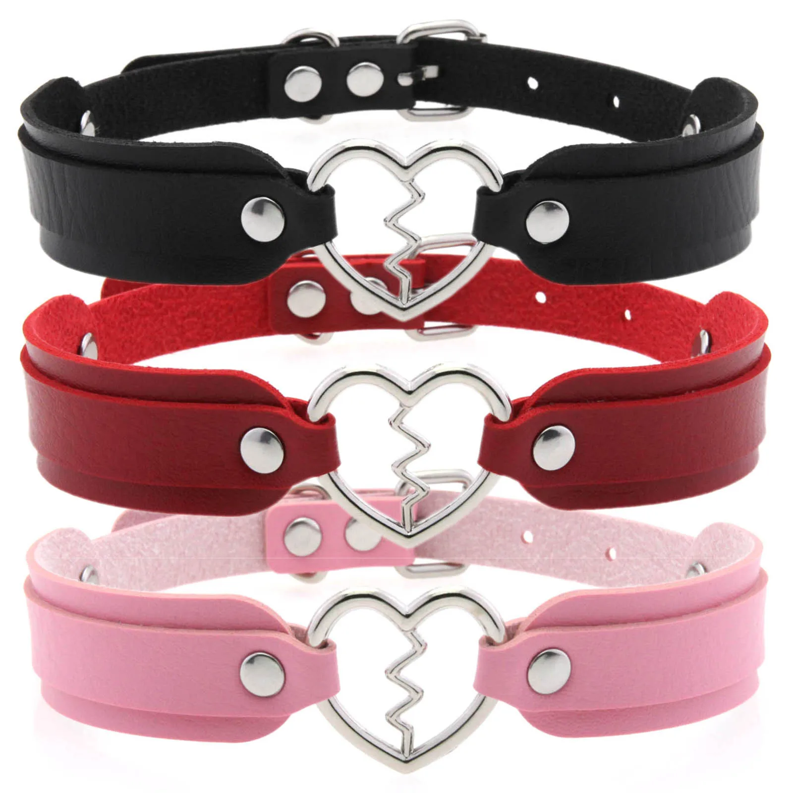 Sexy moda Vintage encanto corazón gótico Collar collares joyería regalo gótico cuero corazón Harajuku mujeres Punk gargantilla Collar