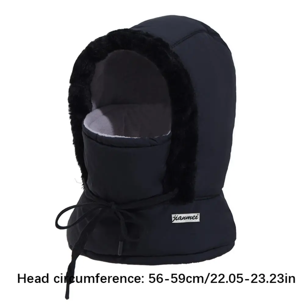 Topi bersepeda 3 dalam 1 tali sederhana multifungsi, topi Pullover hangat masker warna polos musim dingin Balaclava Hiking