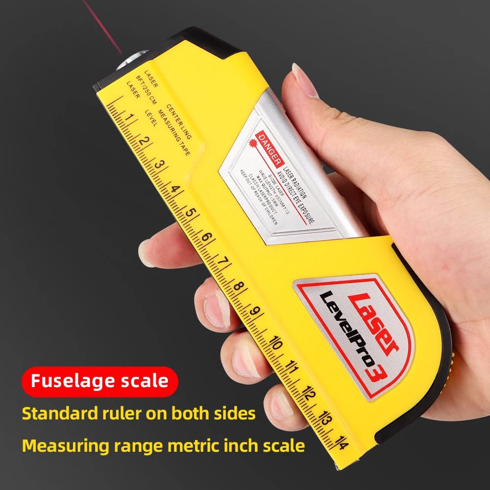 

3 In 1 Infrared Laser Level Horizontal Meter Tape Scale Multi-functional Measure Instrument Vertical Equipment Measuring Tool