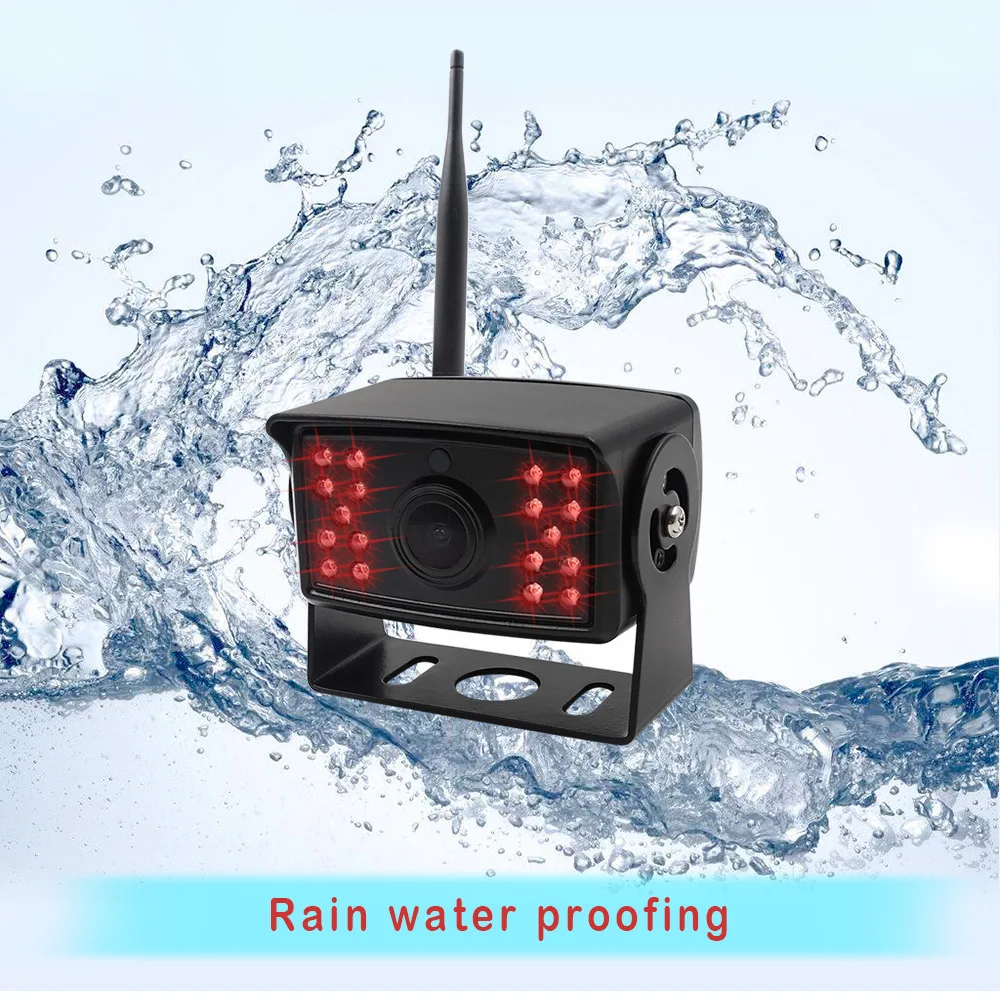 CareDrive CC980-W Infrared LED WiFi Reverse Camera Night Vision Wireless Monitoring System for Trucks Trailers Car Reversing Aid