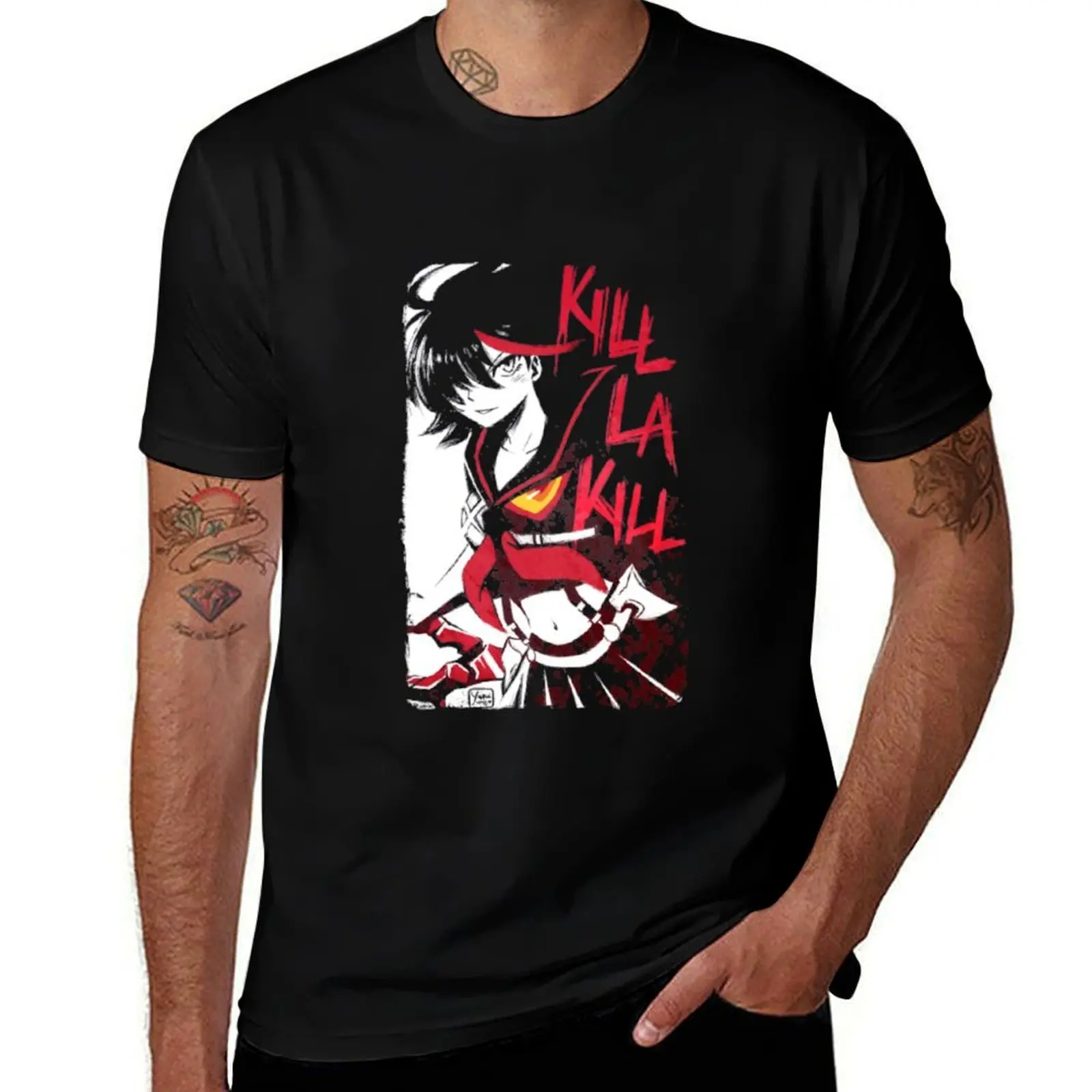 Camiseta Ryuko Matoi La Kill, camiseta para hombre, camisetas divertidas lisas, camiseta de humor oscuro para hombre, camiseta 100% de algodón