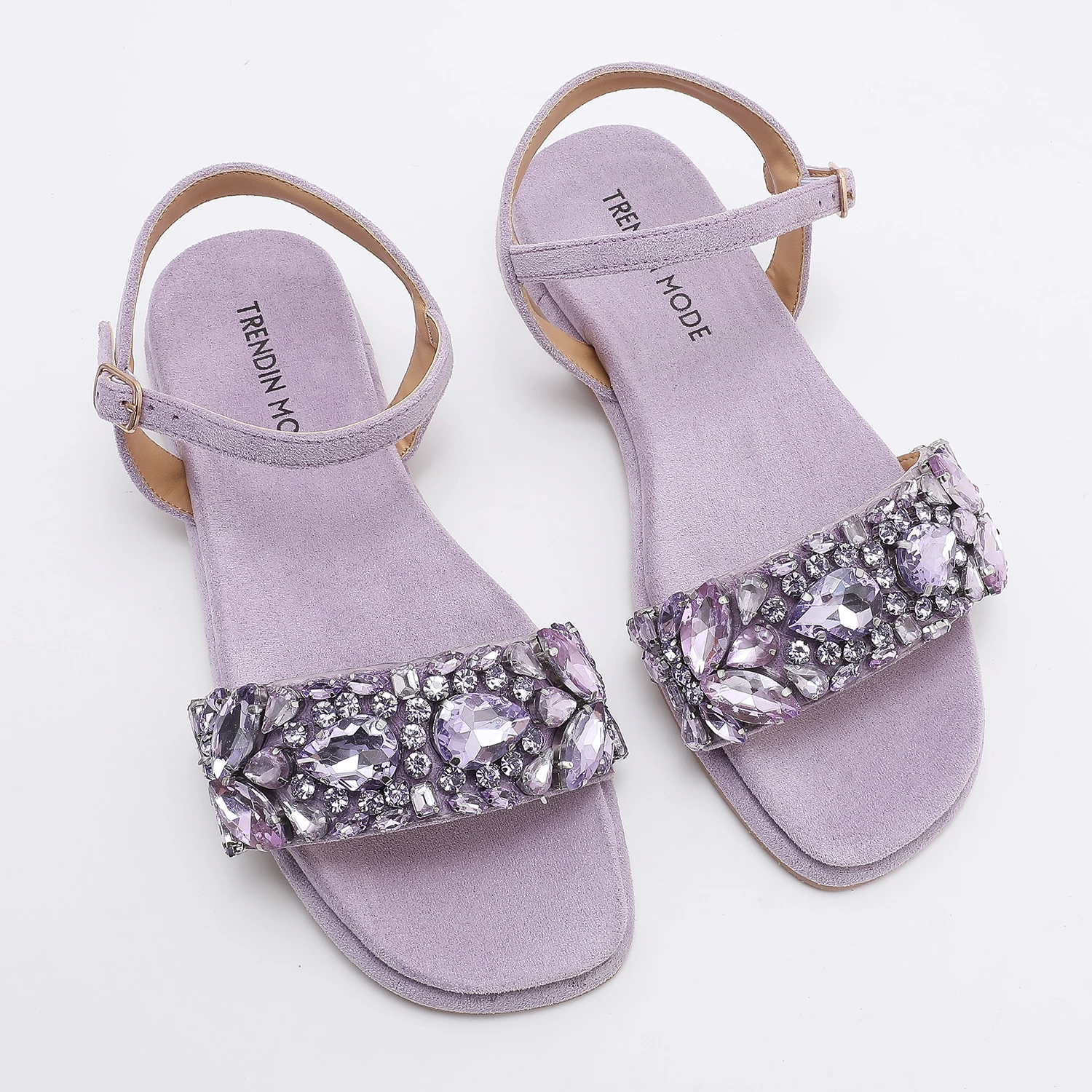 Diamond Flat Sandals for Women Comfortable Essentials Shoes Footwear