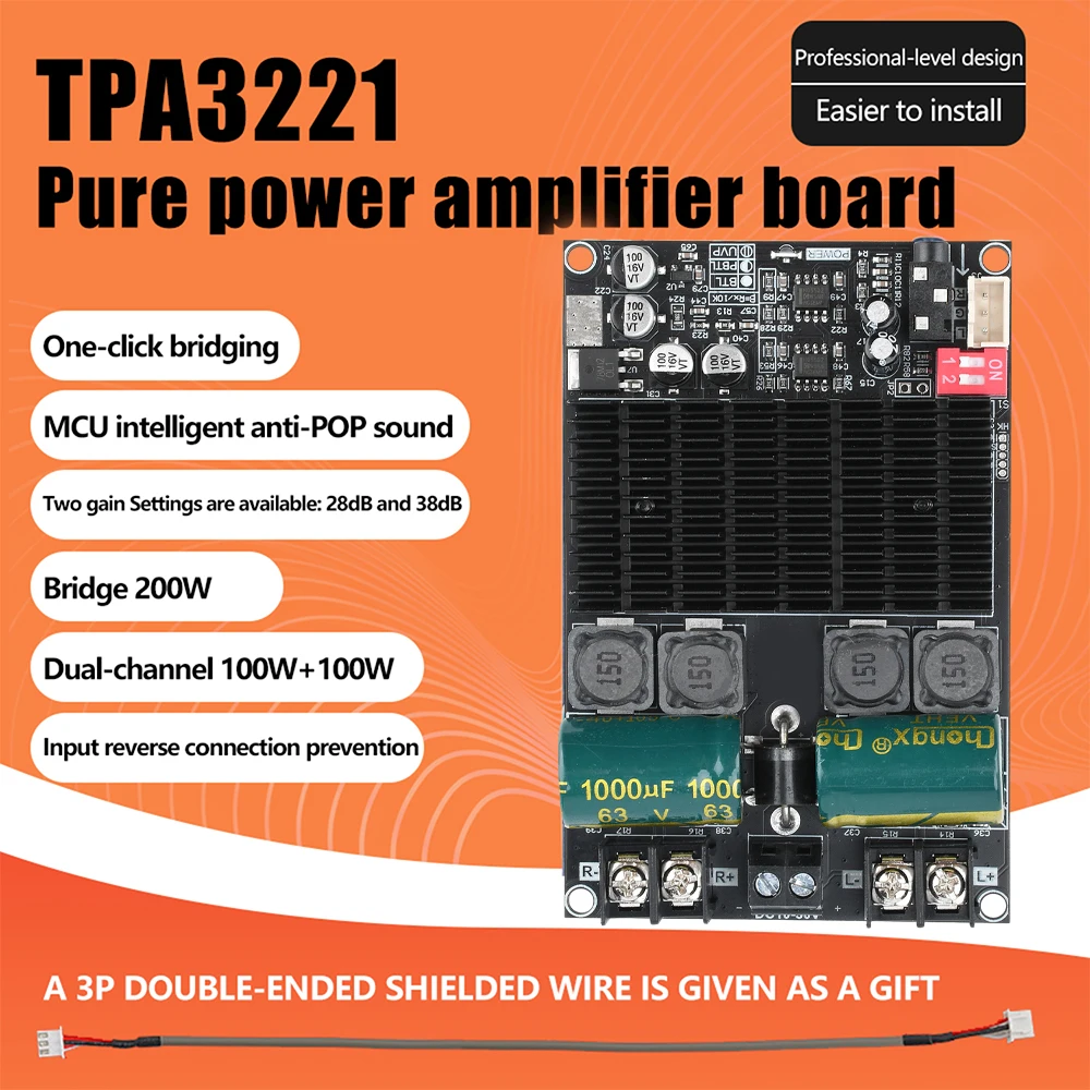 DC 10-30 V ZK-2001 Pure Post Versterker Board Dual Channel 100 W + 100 W Brug Mono 200 W Versterker Chip TPA3221