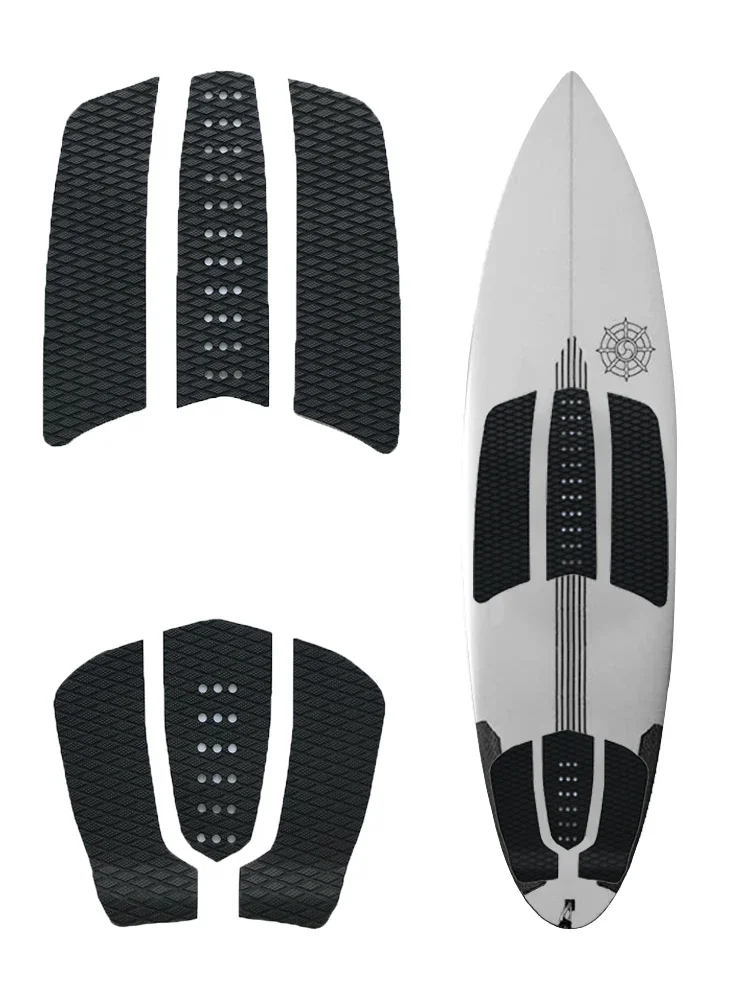 Surfing Traction Pads 6 Piece Dot Cross Stripes Cozy Premium EVA with Grip Surfboard 3M Back Glue Foot Pads Bodyboard Have Fun