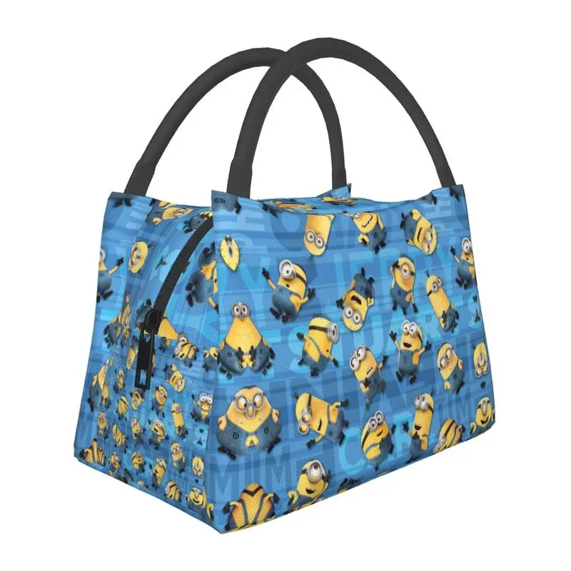 

Cartoon Animation Minions Thermal Insulated Lunch Bag Women Portable Lunch Tote for Outdoor Picnic Multifunction Meal Food Box