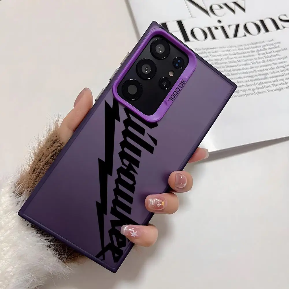 حافظة لهاتف سامسونج جالاكسي S25 Edge S24 S23 S22 S21 S20 Ultra Funda غطاء فضي من السيليكون