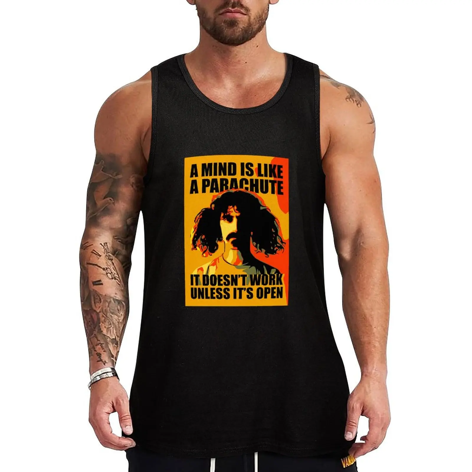 

A Mind Is Like Parachute Záppá , Rock Band Singer Classic s, Frank Tank Top mens designer clothes Gym man T-shirt for fitness