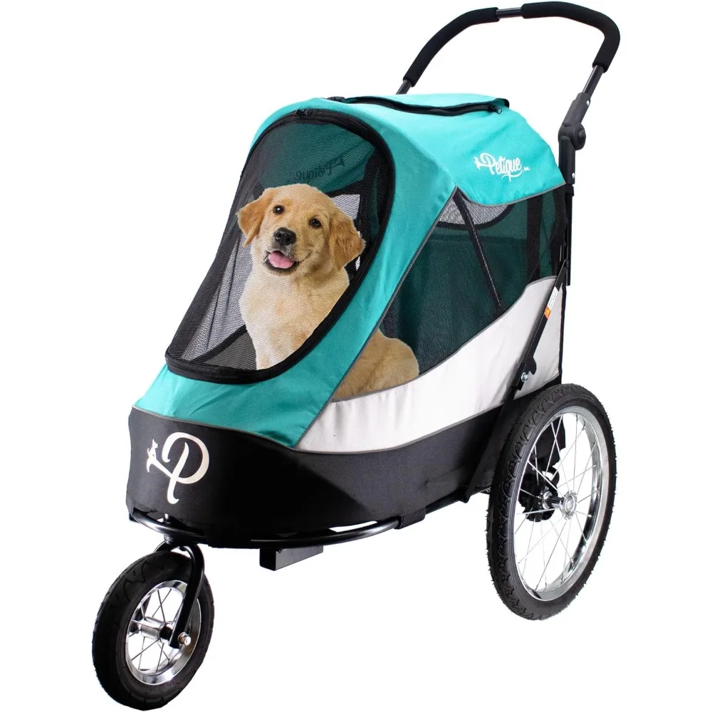 

Trailblazer Jogger, Dog Cart for Medium Size Pets, Ventilated Pet Stroller for Cats & Dogs, Turquoise