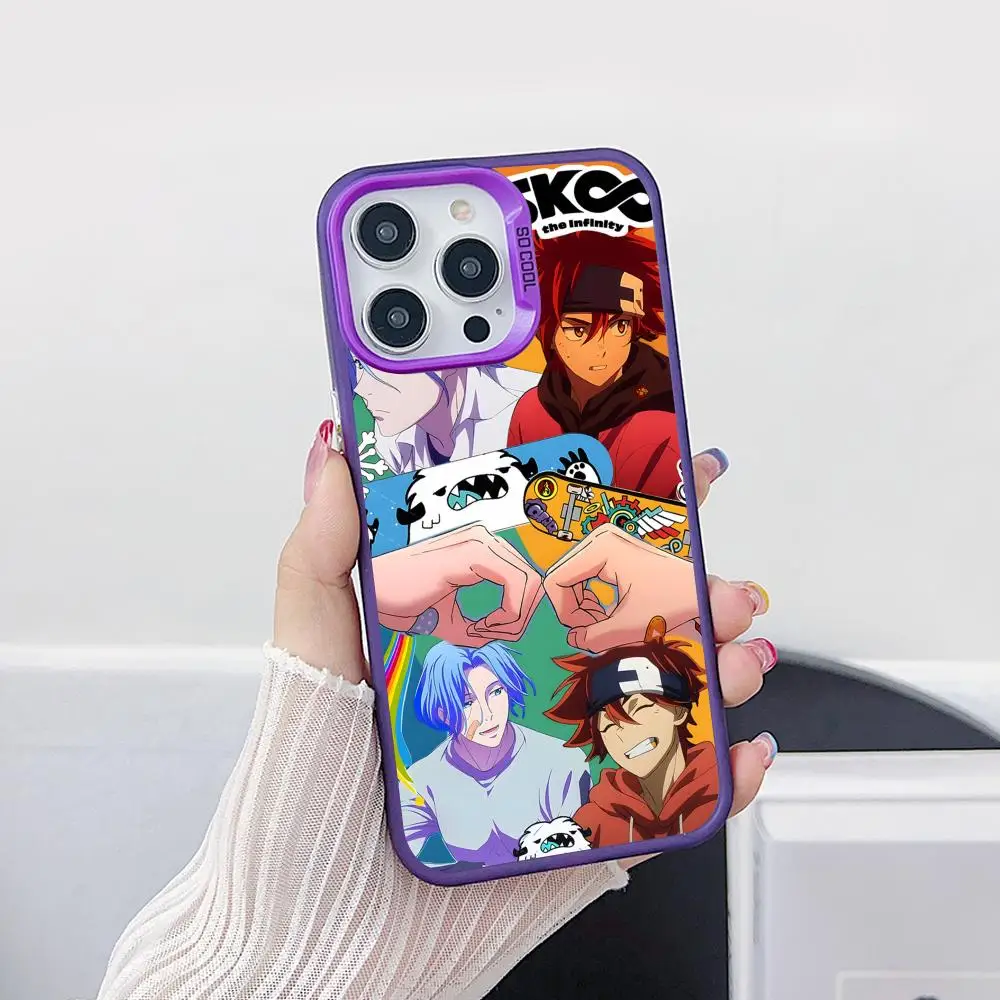 

Чехол для мобильного телефона SK8 Infinity для iPhone 17, 16, 15, 14, 13, 12, 11 X XR XS 8 7 Air Pro Max Plus, фиолетовый полупрозрачный чехол