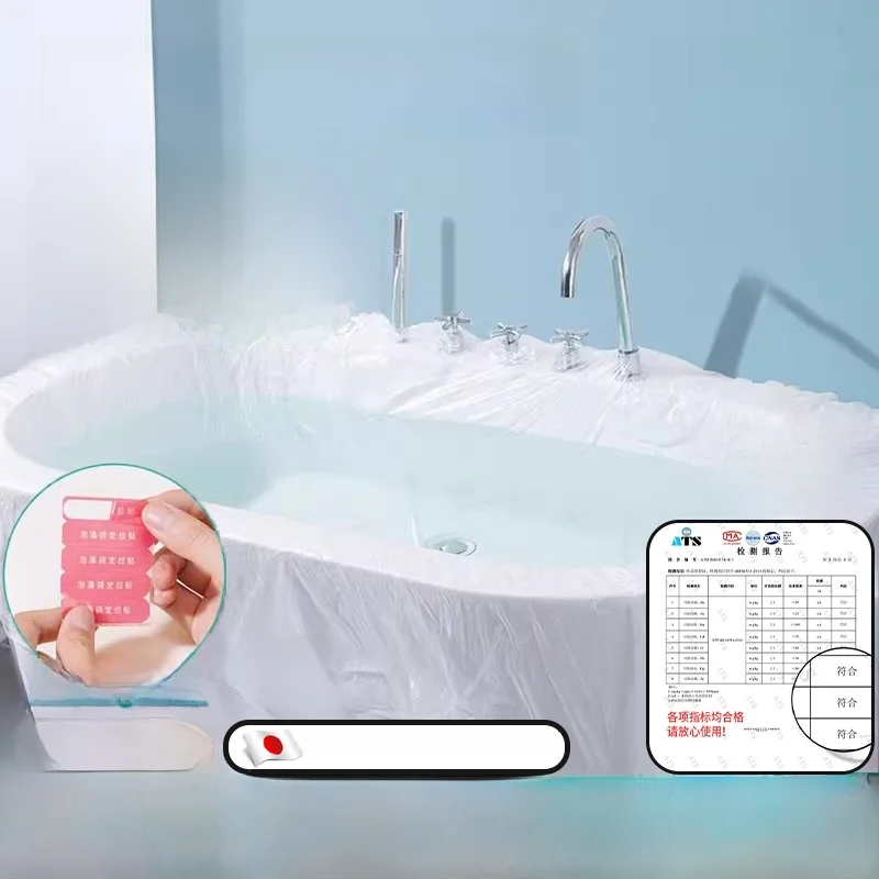 

Thiened Individually Paaged Bathtub Bag Travel Hotel Disposable Bathing Bag Universal Bath Tub Bath Buet for One Person