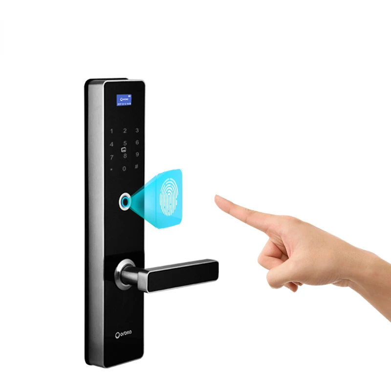 New Product P8010 App Password Keypad Apartment Hotel Home Wifi Digital Smart Door Lock With Screen Camera