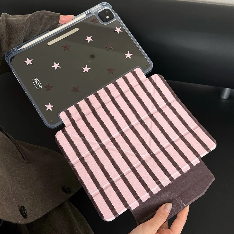 

Striped Star Case for iPad A16 A19 12th 11th Case 2026 2025 for IPad Pro11 Air 5 4 10th 10.9 9th 8th 10.2'' Air/ Pro13 inch Case