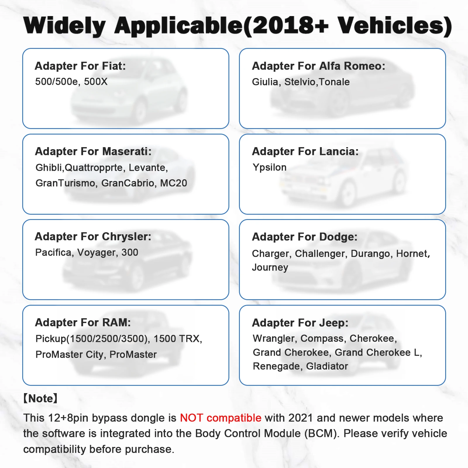 Sicherheits-Gateway-Adapter für FCA 12-Pin 8-Pin SGW Bypass-Dongle-Adapter für ALFA-ROMEO/Chrysler/Dodge/Jeep/RAM/FIAT/MASERATI 2018+ – Detail 3