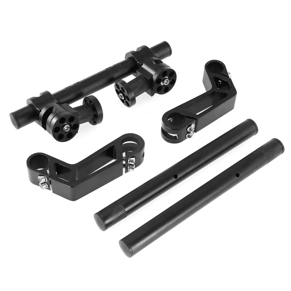 22mm Motorcycle Handlebar Adjustable Steering Handlebars Kit Black Silver Universal For Yamaha Scooter 125cc Dirt Bike Racing