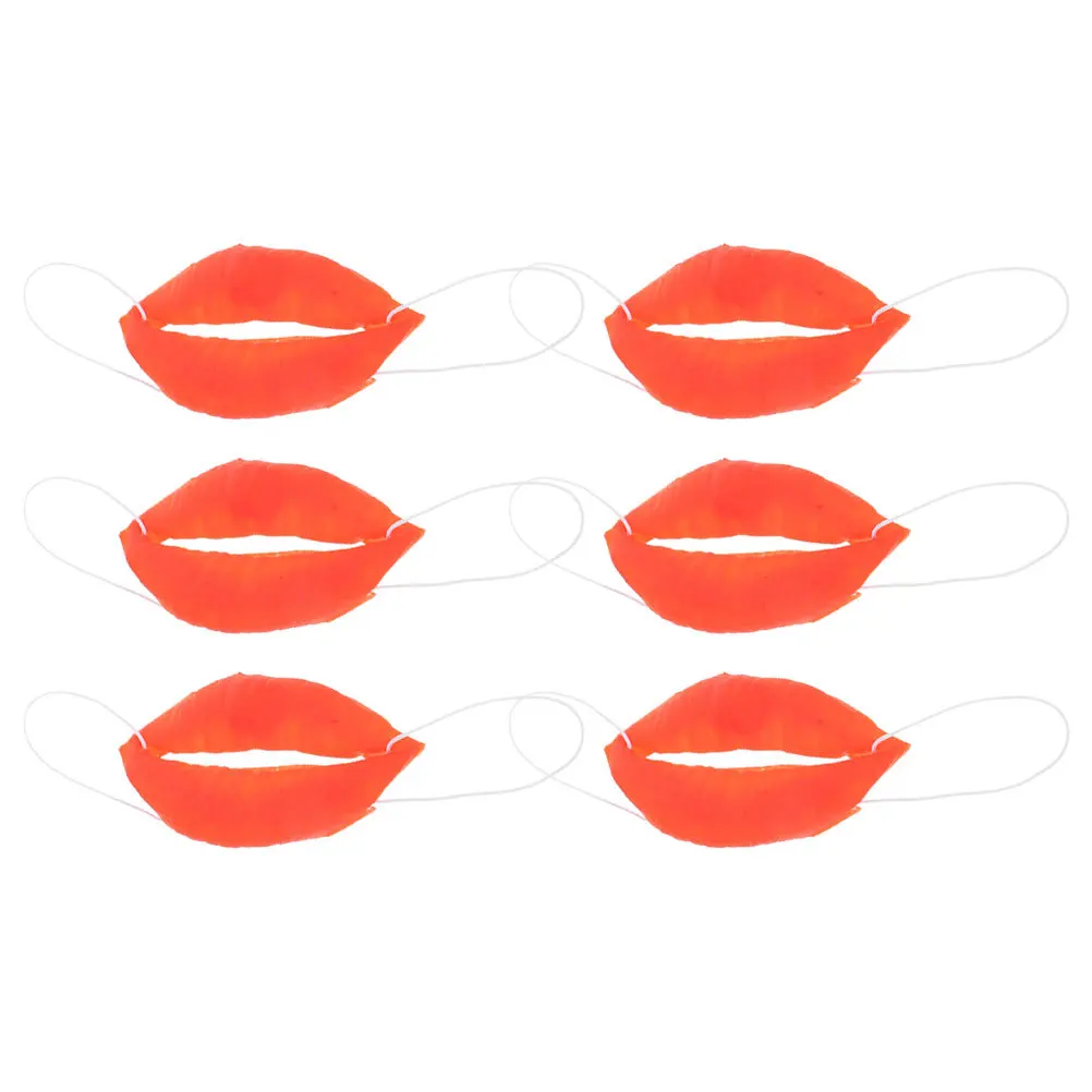 อุปกรณ์ประกอบคอสเพลย์ปากใหญ่ 6 ชิ้น ปากสีแดง ของเล่นสนุกๆ สำหรับงานปาร์ตี้ ของขวัญตลกๆ สำหรับเทศกาล งานแฟนซี งานเลี้ยงสังสรรค์