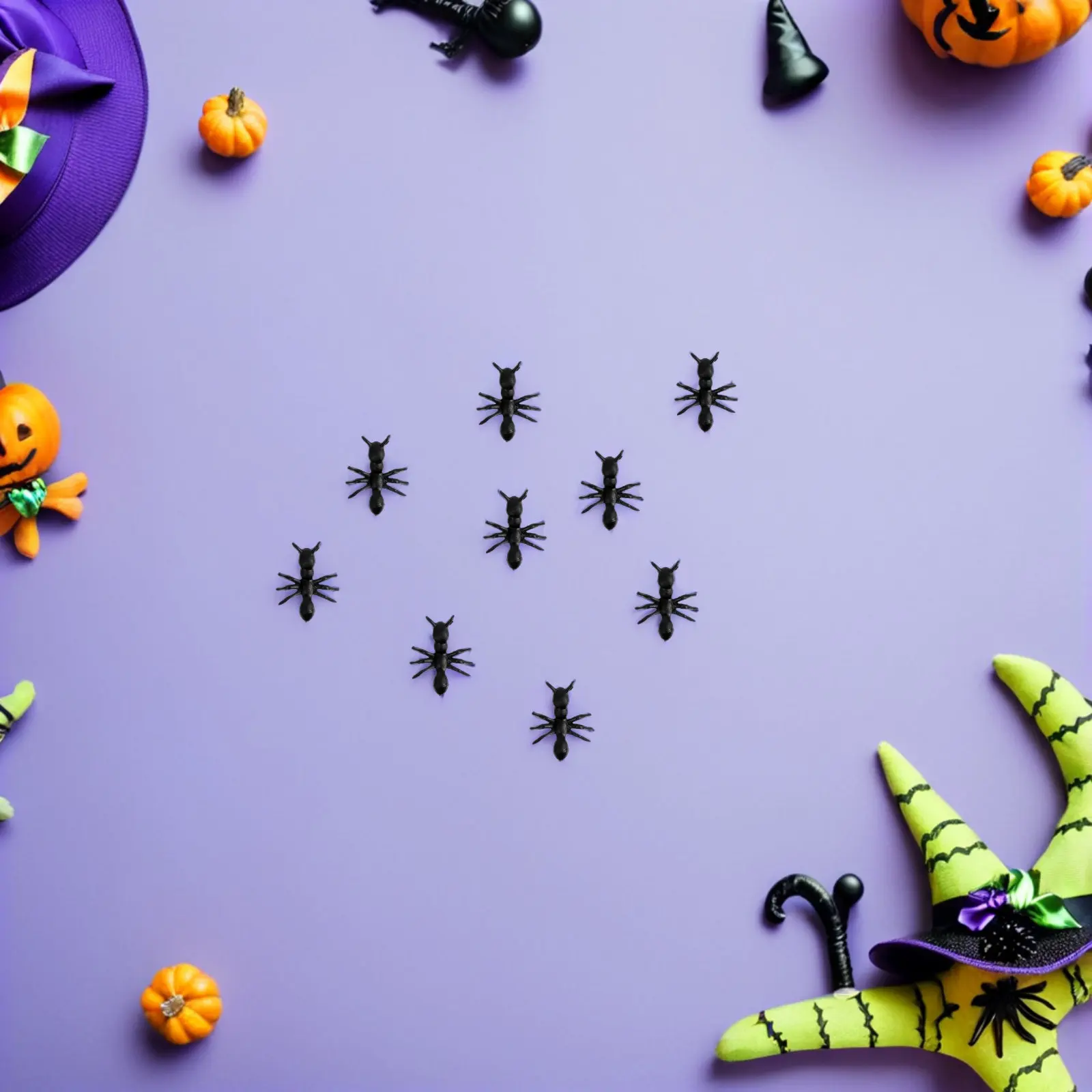 

500Pcs Simulation Ants Black Plastic Prank Props Realistic Bugs Halloween Fake Bugs for Party Favors Decorations