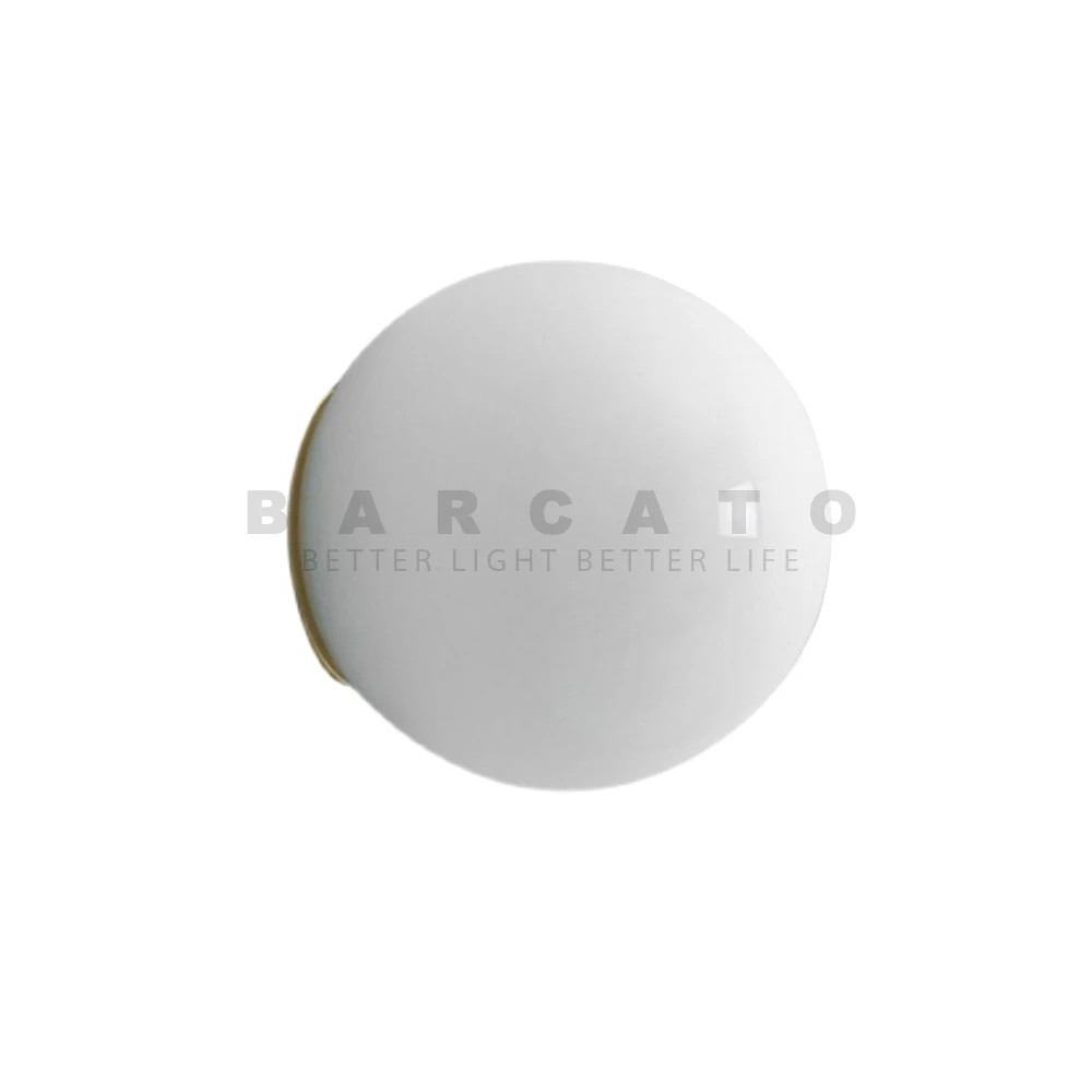 Modern White Wall Lamp G9 Ball Glass Wall Sconce for Home Bathroom Mirror Living Room Bedroom Wall Decorative Interior Lights