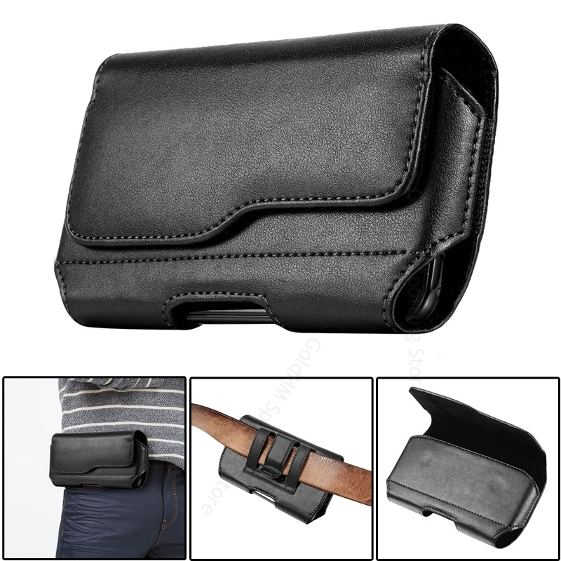 

Cover For OnePlus Ace 6T Leather Pouch Phone Case For One Plus Ace 6 5 Ultra ace 5 3 Pro ACE 3V 2V 2 Belt Phone Shell Waist Bag