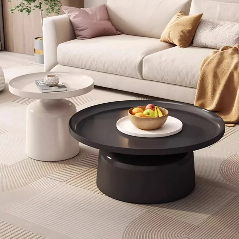 Waterproof Nordic Side Table Metal Round White Floor Modern Small Table Design Hotel Apartamento Mesa Auxiliar Furniture